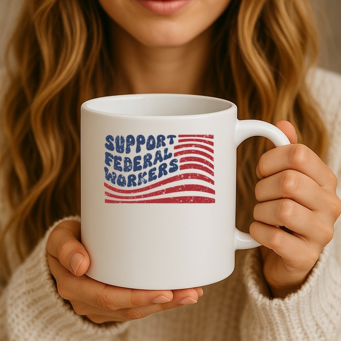 Support Federal Workers Flag Mug