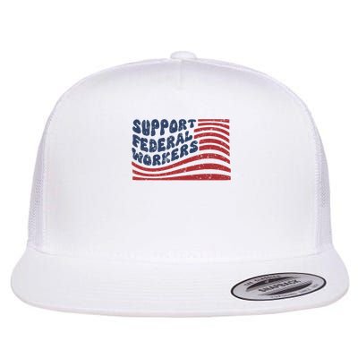 Support Federal Workers Flag Flatbill Hat