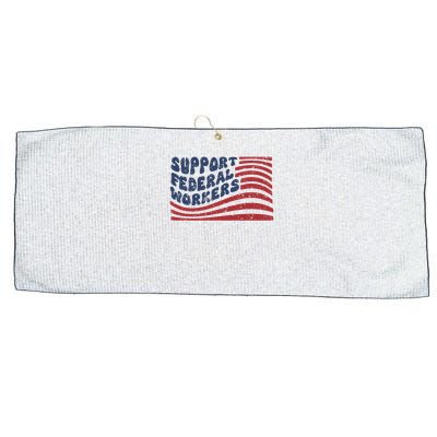 Support Federal Workers Flag Large Microfiber Waffle Golf Towel