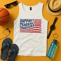Support Federal Workers Flag Tank Top