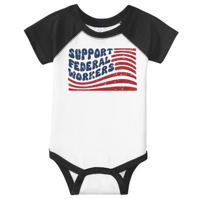 Support Federal Workers Flag Infant Baby Jersey Bodysuit