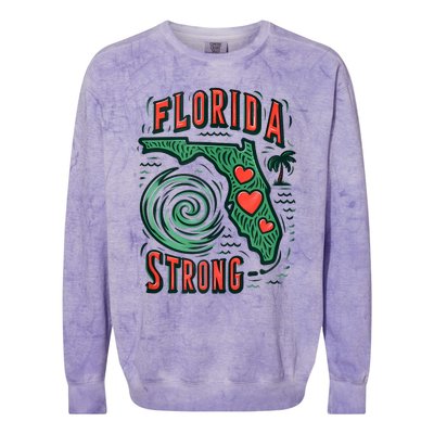 Support Florida Western Pray For Florida Strong Colorblast Crewneck Sweatshirt