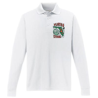 Support Florida Western Pray For Florida Strong Performance Long Sleeve Polo