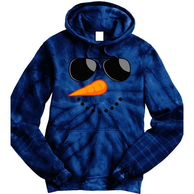 Snowman Face Winter Funny Family Christmas Tie Dye Hoodie