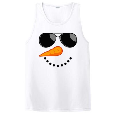 Snowman Face Winter Funny Family Christmas PosiCharge Competitor Tank