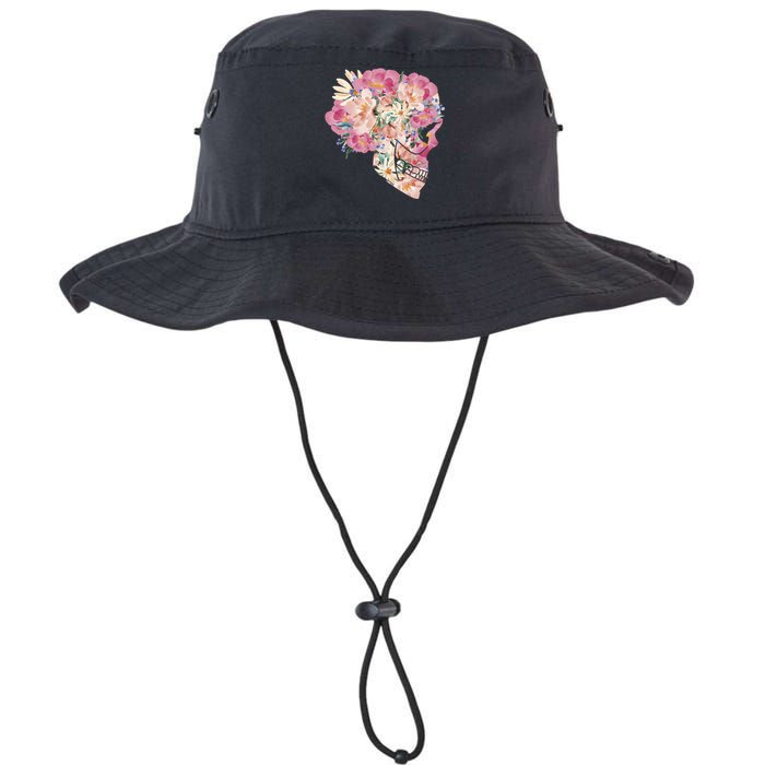 Skull Floral Watercolor Art Legacy Cool Fit Booney Bucket Hat