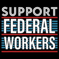 Support Federal Workers Drawstring Bag
