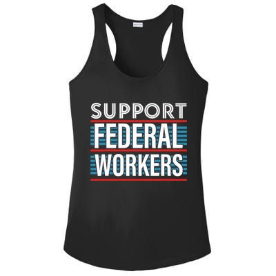 Support Federal Workers Ladies PosiCharge Competitor Racerback Tank
