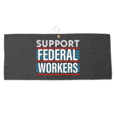 Support Federal Workers Large Microfiber Waffle Golf Towel