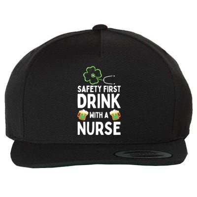 Safety First With A Nurse Beer Lovers St Patricks Day Cool Gift Wool Snapback Cap
