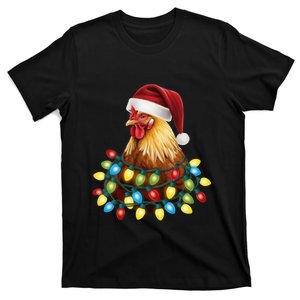 Santa Funny Xmas Tree Chicken Hilarious Christmas T-Shirt