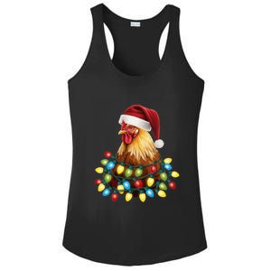 Santa Funny Xmas Tree Chicken Hilarious Christmas Ladies PosiCharge Competitor Racerback Tank