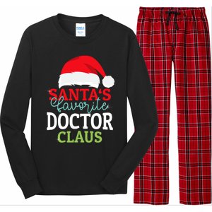 SantaS Favorite Xmas Doctor Christmas Claus Pjs Gift Long Sleeve Pajama Set