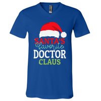 SantaS Favorite Xmas Doctor Christmas Claus Pjs Gift V-Neck T-Shirt