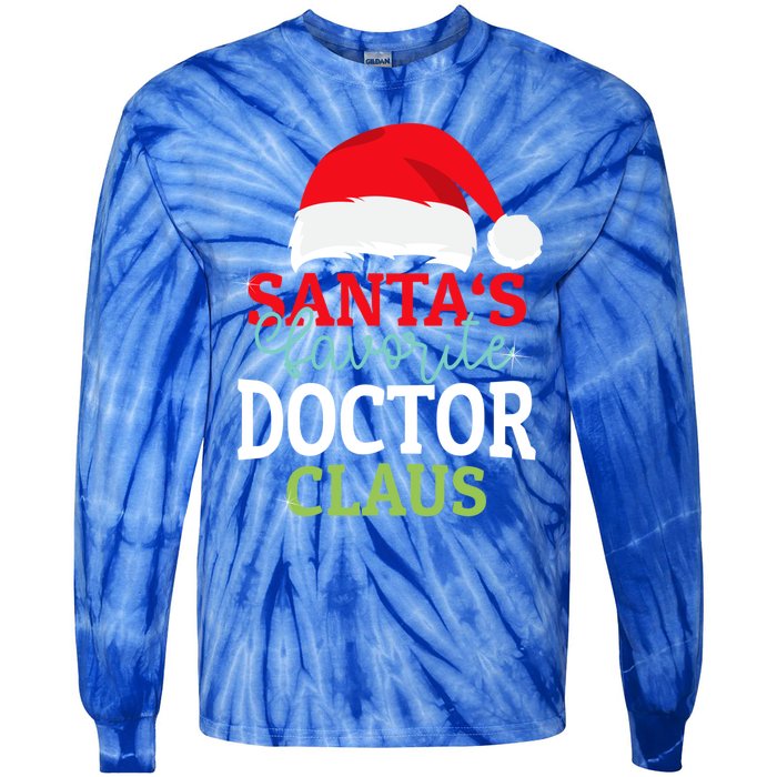 SantaS Favorite Xmas Doctor Christmas Claus Pjs Gift Tie-Dye Long Sleeve Shirt