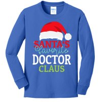 SantaS Favorite Xmas Doctor Christmas Claus Pjs Gift Kids Long Sleeve Shirt