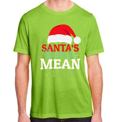 SantaS Favorite Xmas Mean Christmas Claus Pjs Gift Adult ChromaSoft Performance T-Shirt