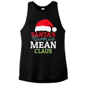 SantaS Favorite Xmas Mean Christmas Claus Pjs Gift Ladies PosiCharge Tri-Blend Wicking Tank