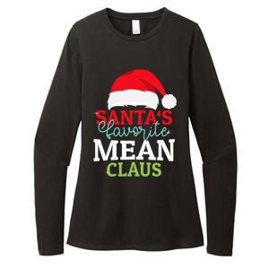 SantaS Favorite Xmas Mean Christmas Claus Pjs Gift Womens CVC Long Sleeve Shirt