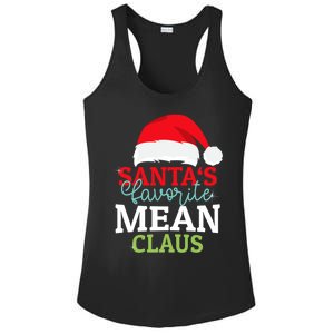 SantaS Favorite Xmas Mean Christmas Claus Pjs Gift Ladies PosiCharge Competitor Racerback Tank