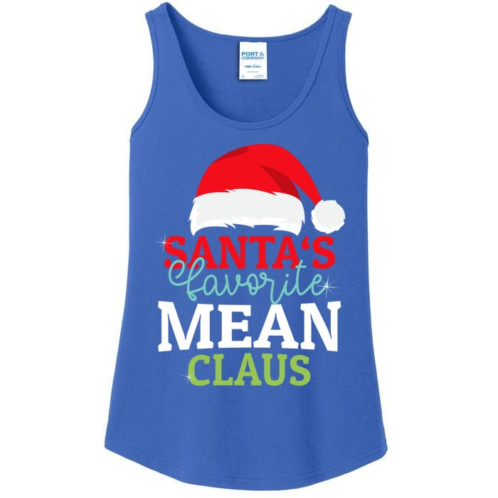 SantaS Favorite Xmas Mean Christmas Claus Pjs Gift Ladies Essential Tank