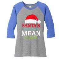 SantaS Favorite Xmas Mean Christmas Claus Pjs Gift Women's Tri-Blend 3/4-Sleeve Raglan Shirt