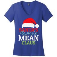 SantaS Favorite Xmas Mean Christmas Claus Pjs Gift Women's V-Neck T-Shirt