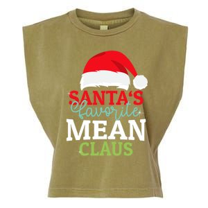 SantaS Favorite Xmas Mean Christmas Claus Pjs Gift Garment-Dyed Women's Muscle Tee