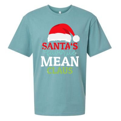 SantaS Favorite Xmas Mean Christmas Claus Pjs Gift Sueded Cloud Jersey T-Shirt