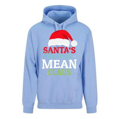 SantaS Favorite Xmas Mean Christmas Claus Pjs Gift Unisex Surf Hoodie