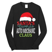 Santas Favorite Xmas Auto Mechanic Christmas Claus Pjs Long Sleeve Shirt