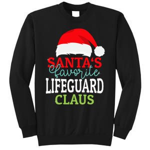 Santa's Favorite Xmas Lifeguard Christmas Claus PJS Sweatshirt