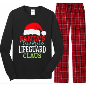 Santa's Favorite Xmas Lifeguard Christmas Claus PJS Long Sleeve Pajama Set