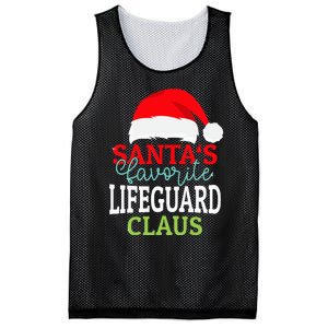 Santa's Favorite Xmas Lifeguard Christmas Claus PJS Mesh Reversible Basketball Jersey Tank