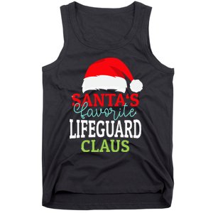 Santa's Favorite Xmas Lifeguard Christmas Claus PJS Tank Top