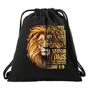 Se Fuerte Y Valiente Spanish Christian Faith Bible Verse Drawstring Bag