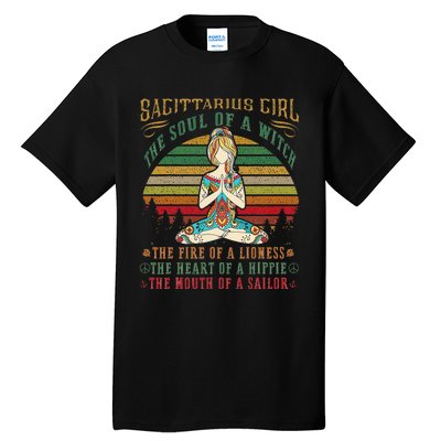 Sagittarius for Yoga Black Wo Birthday Gifts Tall T-Shirt