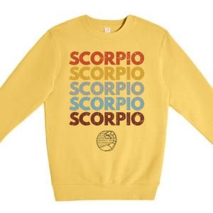 Scorpio Funny Zodiac Graphic Great Gift Premium Crewneck Sweatshirt