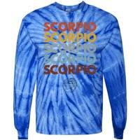 Scorpio Funny Zodiac Graphic Great Gift Tie-Dye Long Sleeve Shirt