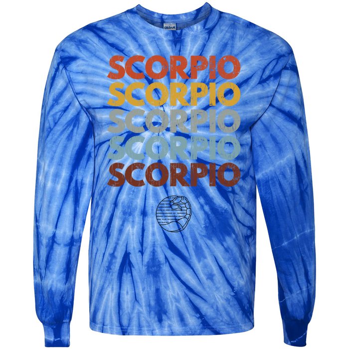 Scorpio Funny Zodiac Graphic Great Gift Tie-Dye Long Sleeve Shirt