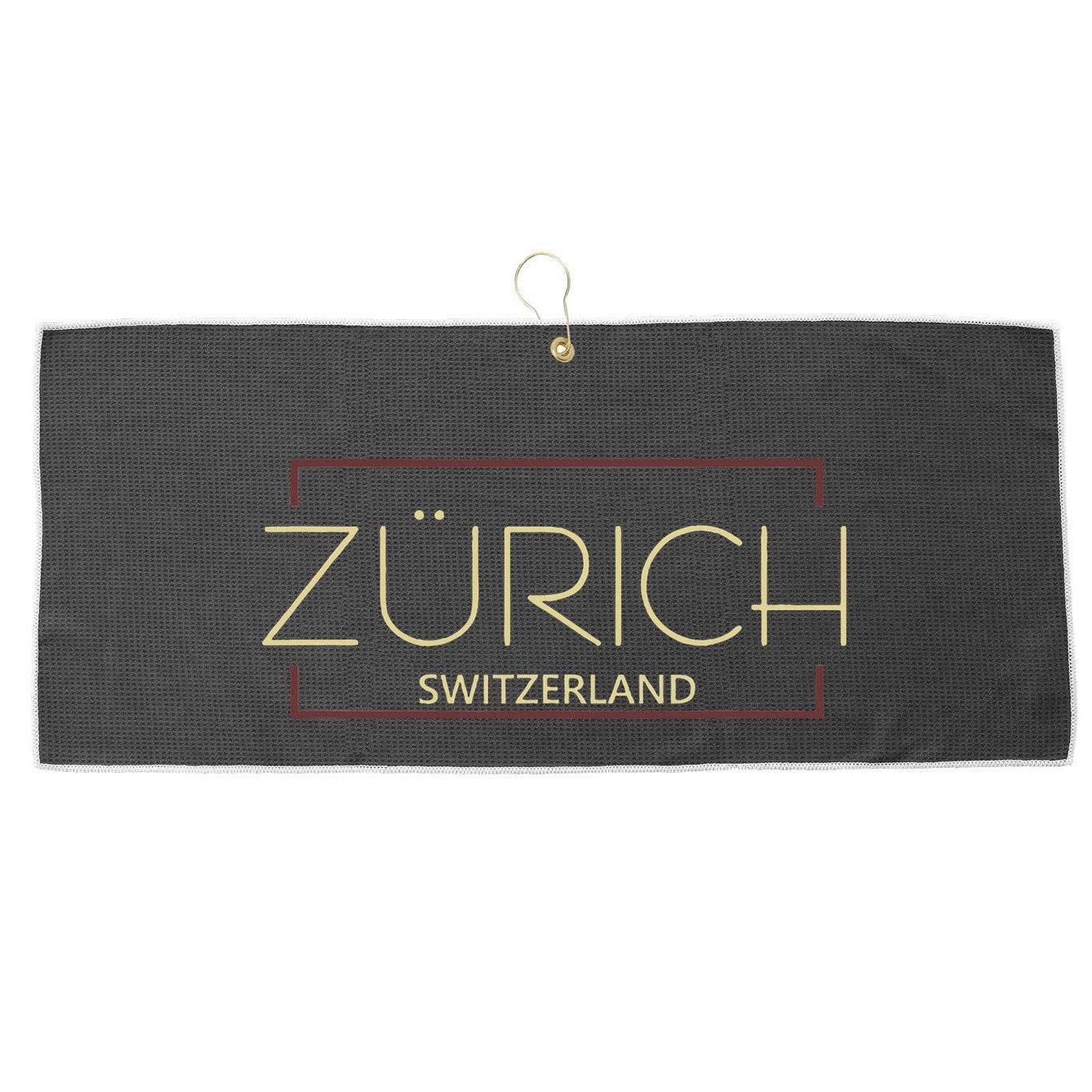 Simple Fashion Zurich Switzerland Large Microfiber Waffle Golf Towel