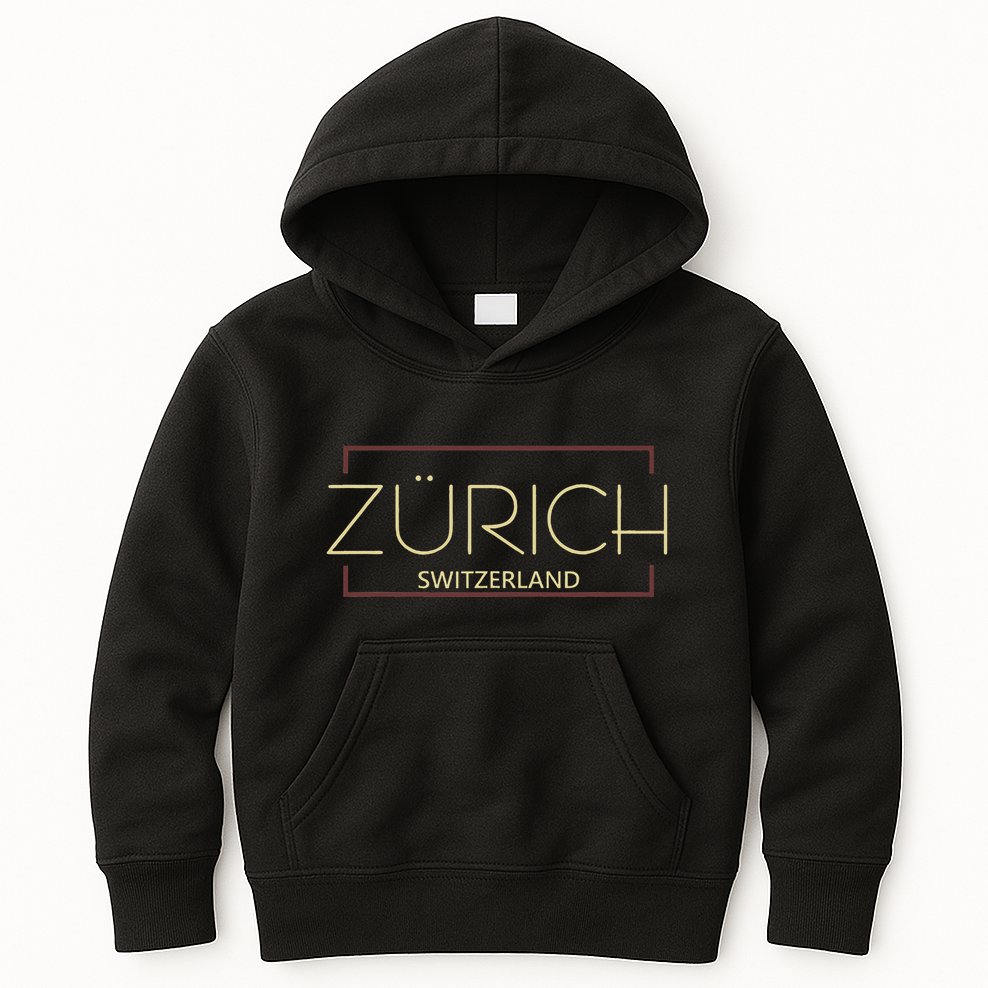 Simple Fashion Zurich Switzerland Kids Hoodie