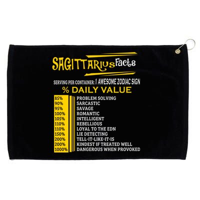 Sagittarius Facts Zodiac Born In November 22 December 21 Gift Grommeted Golf Towel