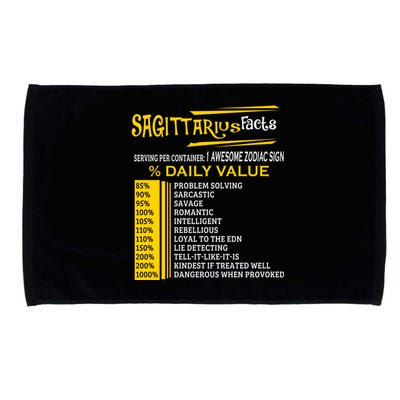 Sagittarius Facts Zodiac Born In November 22 December 21 Gift Microfiber Hand Towel