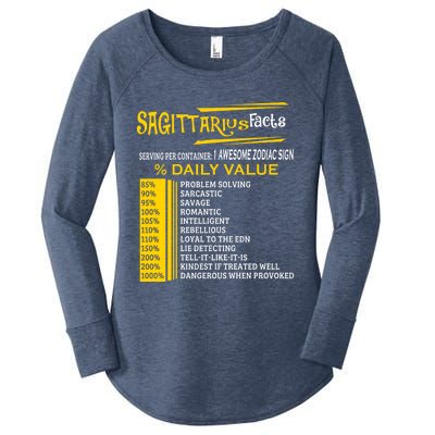 Sagittarius Facts Zodiac Born In November 22 December 21 Gift Women's Perfect Tri Tunic Long Sleeve Shirt