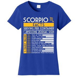 Scorpio Facts Zodiac Horoscope Funny Astrology Star Sign Cute Gift Women's T-Shirt