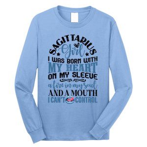 Sagittarius Funny Zodiac Sign Graphic Funny Gift Long Sleeve Shirt