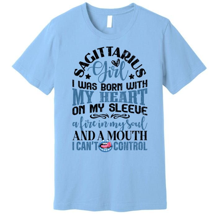 Sagittarius Funny Zodiac Sign Graphic Funny Gift Premium T-Shirt