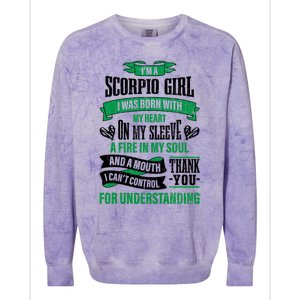 Scorpio Funny Zodiac Sign Gift Meaningful Gift Colorblast Crewneck Sweatshirt