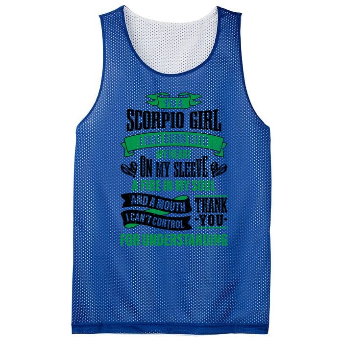 Scorpio Funny Zodiac Sign Gift Meaningful Gift Mesh Reversible Basketball Jersey Tank